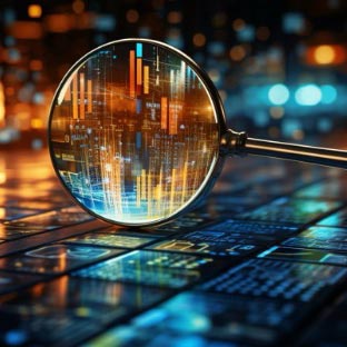 AI created image about visibility shows a magnifier